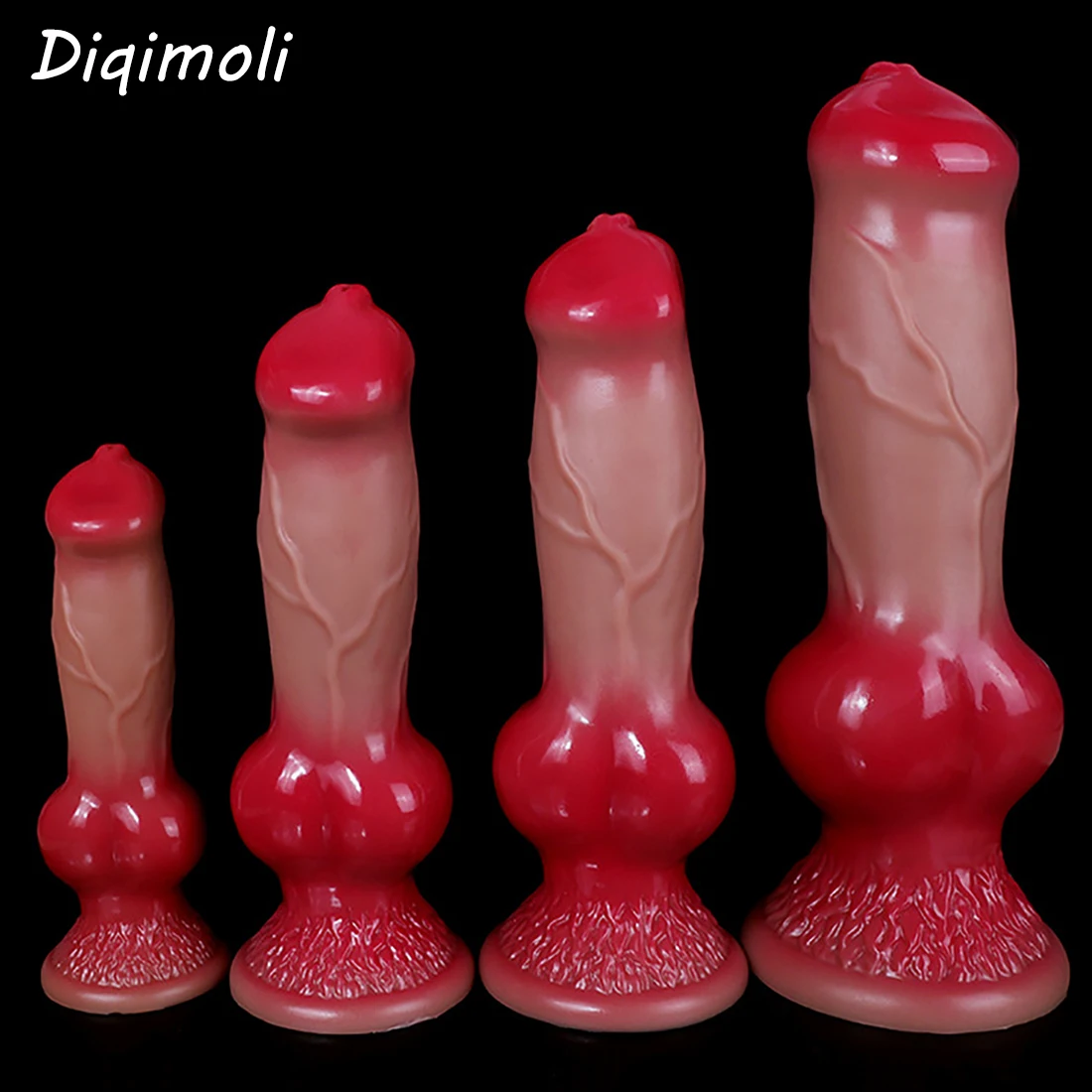 Oversized Liquid Silicone Dog Dildos Anal Plug Soft Penis Anal Dilator Stimulate Vagina and Anus Dick Butt Plug Sex Toys Phallus