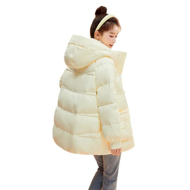 Winter Women White Duck Puffer Down Hooded Jackets Coats 2022 Warm Ski Windproof Ladies Coats