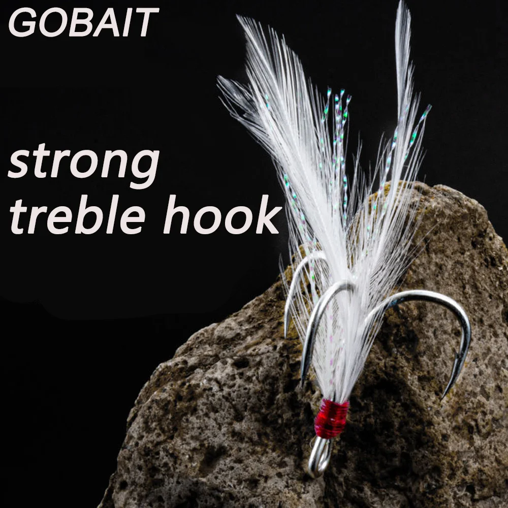 20 Stück Feder-Drillinge 1 # -10 # Set Stacheldraht Sharp High Carbon Stahl Nickel Haken Rostschutz Köder Kit Angeln Pesca Tackle Angelhaken – Detail 1