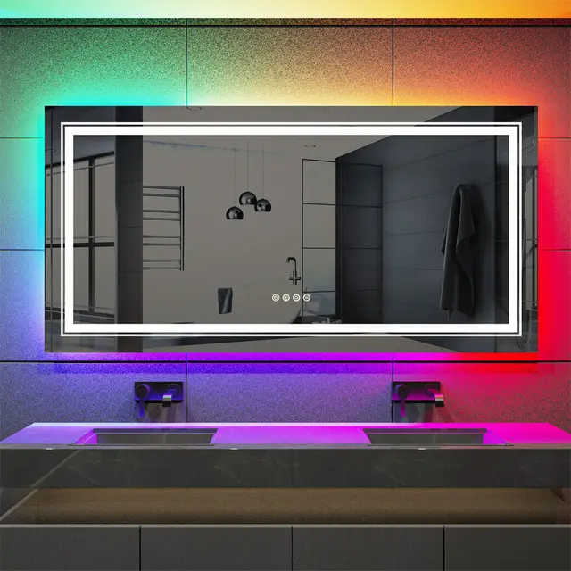 RGB LED Bathroom Mirror