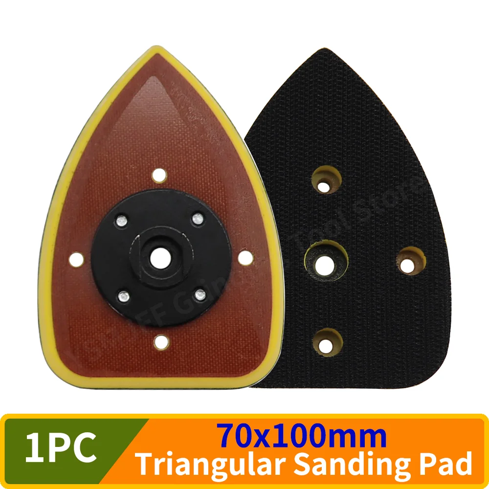 

1PC 70x100mm Triangular Sanding Pad Hook & Loop Triangular Backing Pad for Air Sander Triangular Oscillating Sanding Pad