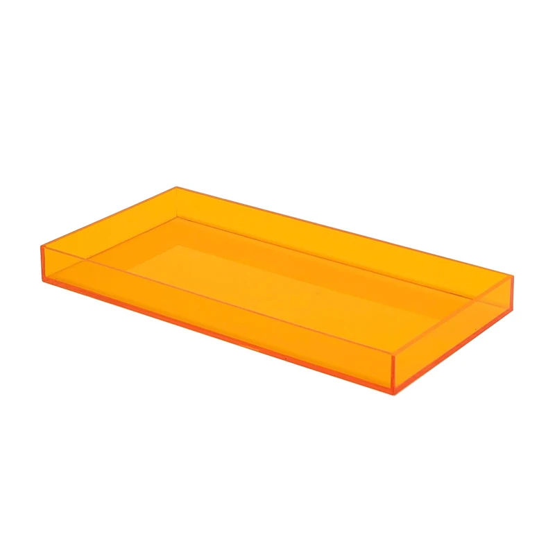 Acrylic Bathroom Tray for Countertop Handmade Perfume Jewelry Makeup Vanity Tray For Counter Toilet Tank Top Household Bedside 5