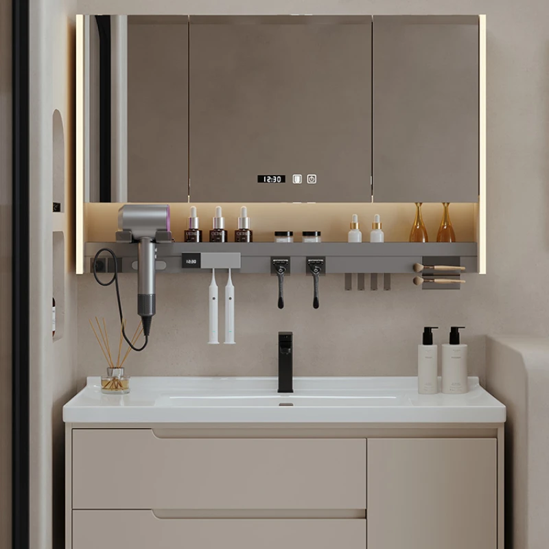 Multifunctional storage rack, smart mirror cabinet, ceramic integrated bathroom cabinet, toilet, hand wash basin