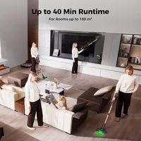 Aspirateur sans fil Proscenic P11 Ultra, aspiration de 40 kPa, autonomie de 40 minutes, brosse anti-emmêlement, tuyau réglable et corps léger de 1,6 kg, filtration à 4 couches, phares LED verts, nettoyage polyvalent multi-surfaces, chargement rapide et design peu encombrant 3