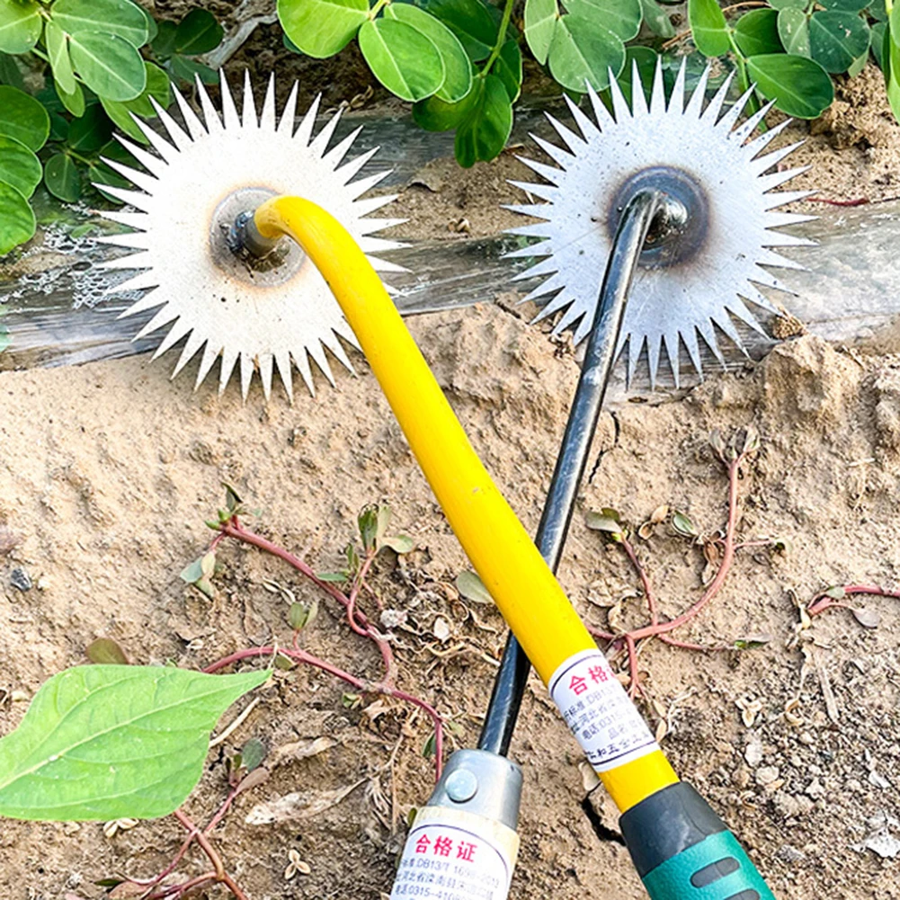 Multifunction Weeding Artifact Uprooting Garden Weeding Tool Lightweight Sunflower Hoe with Wooden Handle for Lawn Care 4