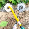 Multifunction Weeding Artifact Uprooting Garden Weeding Tool Lightweight Sunflower Hoe with Wooden Handle for Lawn Care 4