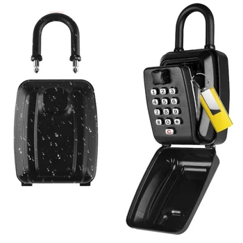Hanging Key Lock Safe Secret Storage Box Password Security Lock No Key Required Home Office Key Portable Combination Box Storage 1