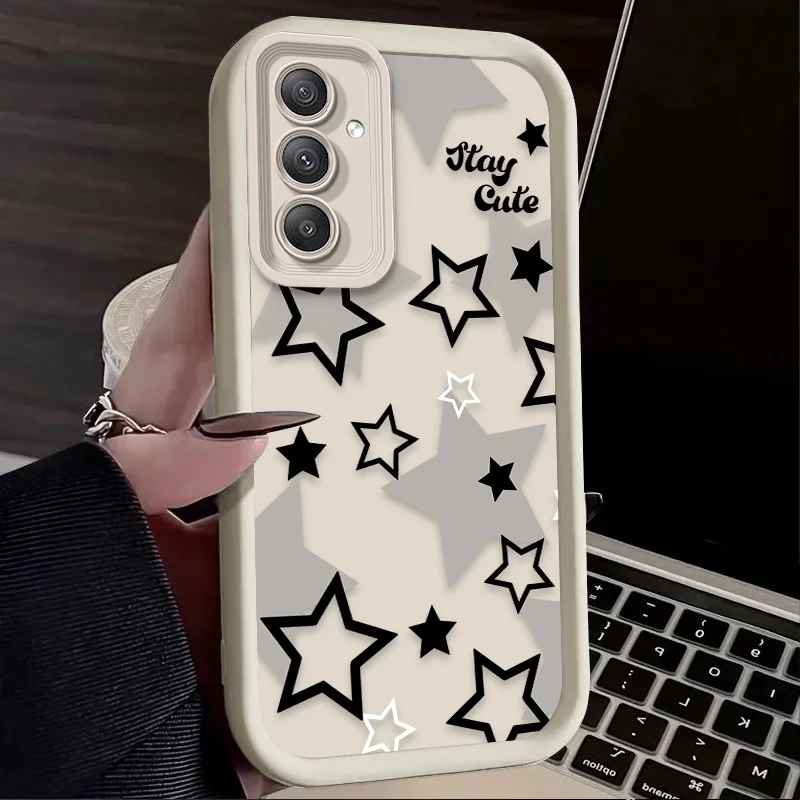 Black and White Star Design Protective Phone Case Cover