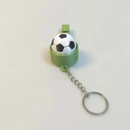 3D 프린팅 축구 호루라기 키체인, 푸시 버튼 피젯 클리커, 독창적인 자동차 키링, 가방 참, 재미있는 장난감