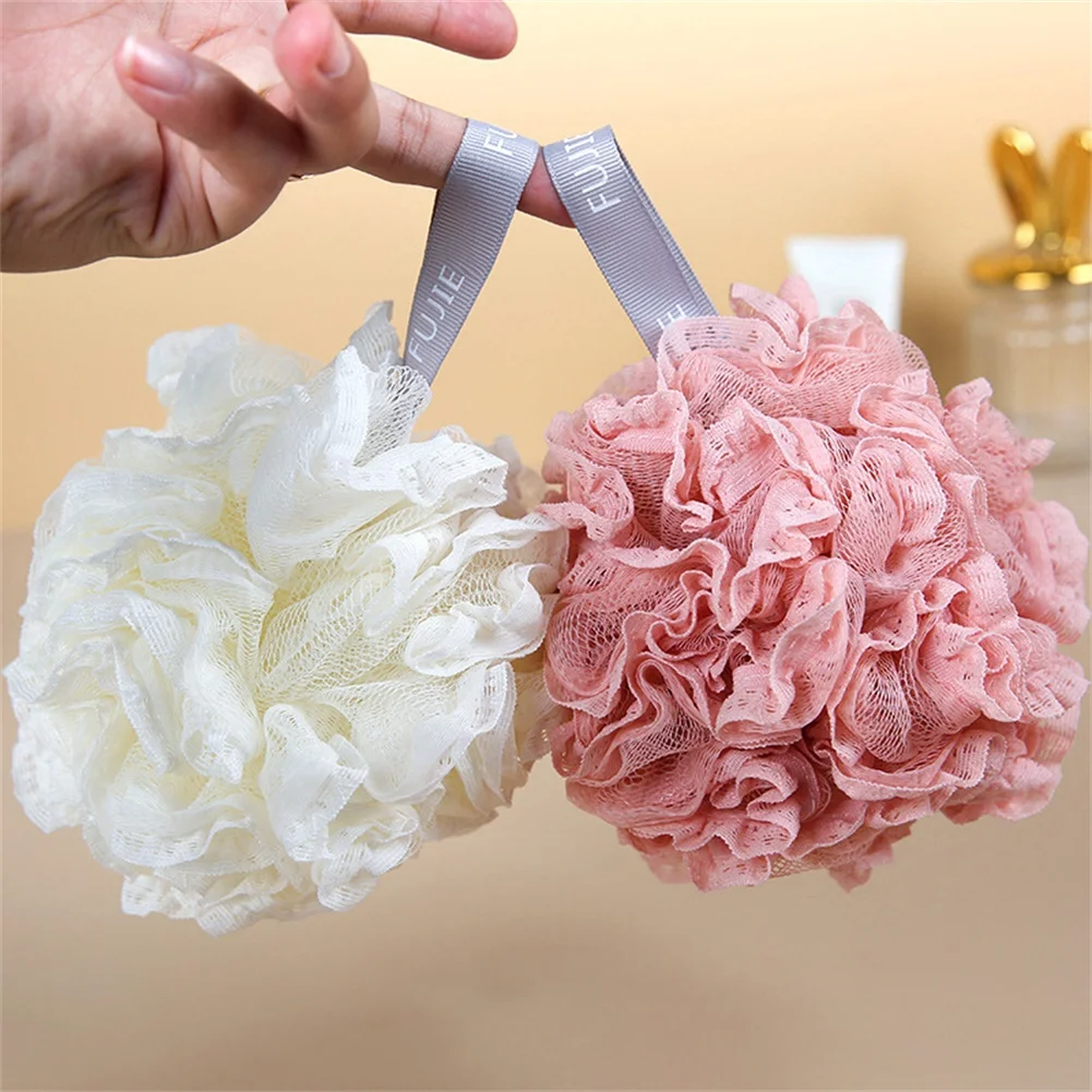 

Towels Bath Ball White Body Puff For Cleaning Yourself Lace Mesh Make Body Clean Pink Removes Dead Skin Durable