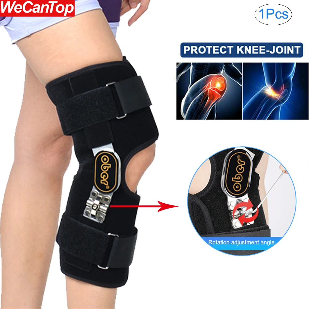 

Hinged Knee Brace Support with Strap & Side Patella Stabilizers for Protection & Pain Relief for Arthritis,Meniscus Tear,ACL,MCL