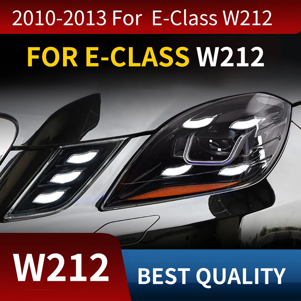 

Автомобильные фары FT для Benz W212 светодиодный, фары 2009-2013 E200 E300 E260, передняя фара DRL, проекционный объектив, поворотный сигнал, автомобильные аксессуары
