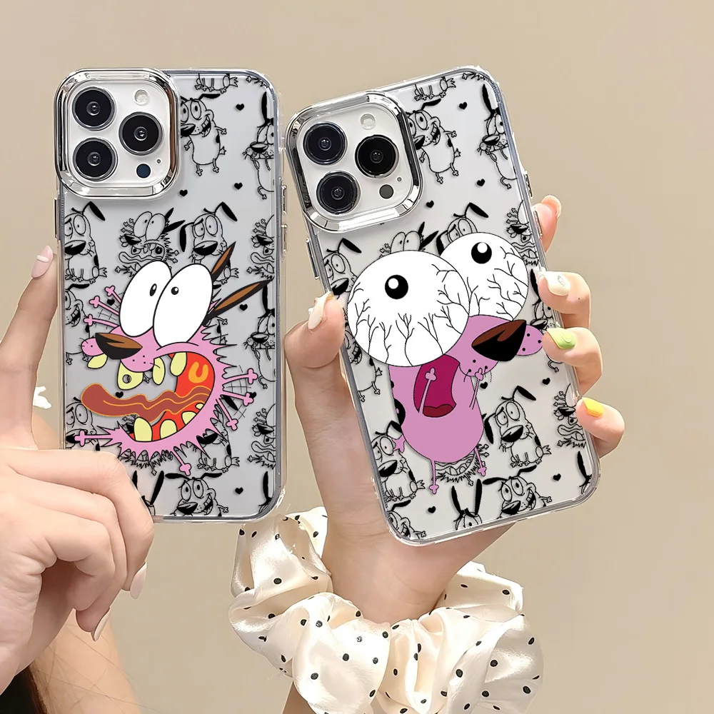 Courage The Cowardly Dog Transparent Phone Case - Soft Silicone TPU Back Cover