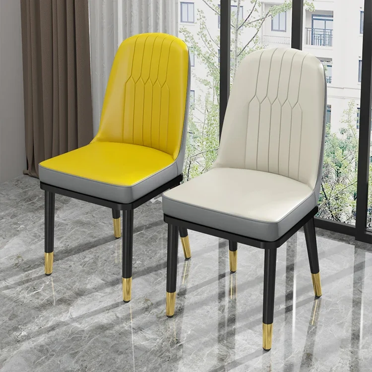 Simple Modern Living Room Dining Room Armchair Hotel Coffee Shop Leather Chair