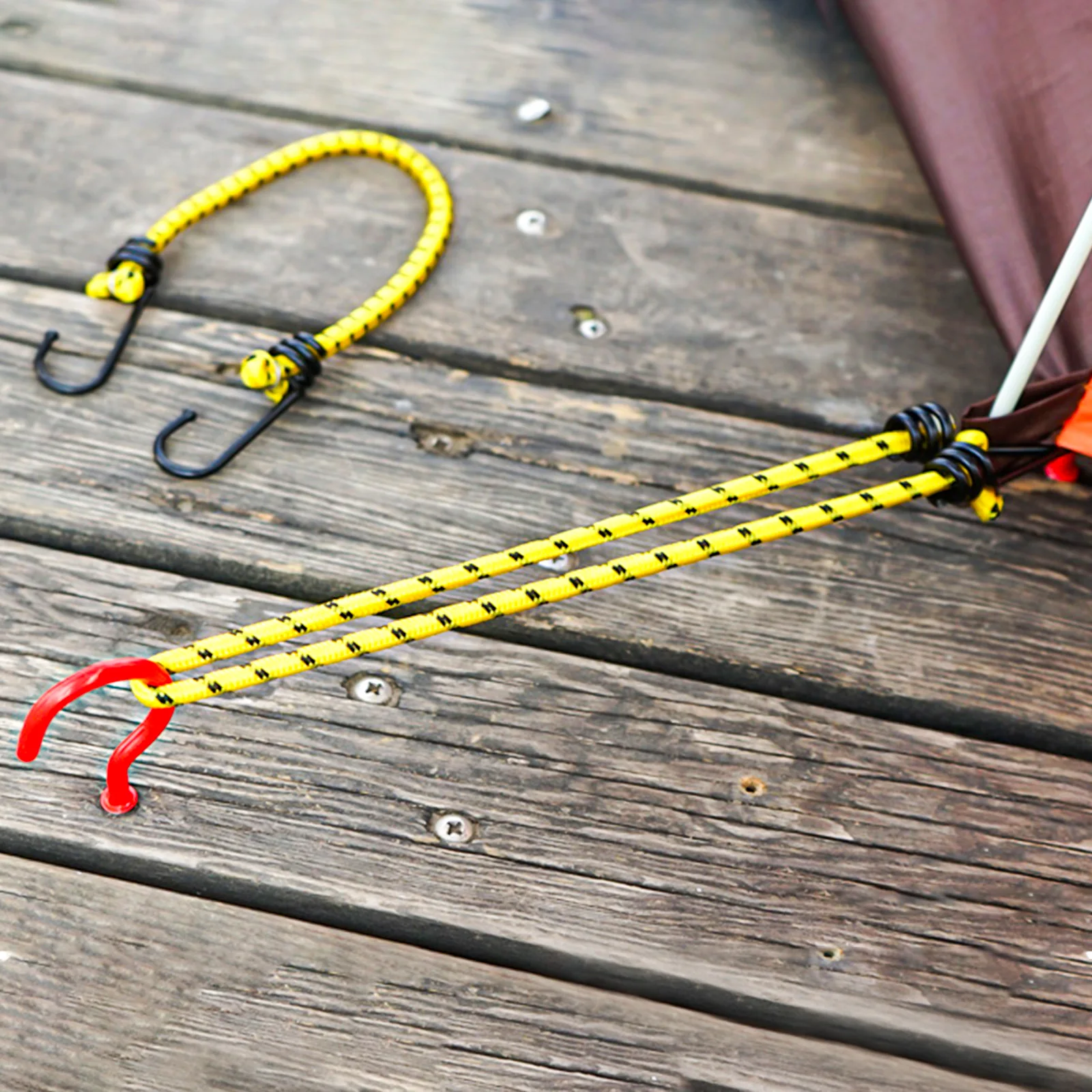 60/120cm Bungee Cord High Elasticity Rubber Tied Rope With Hooks Outdoor Tent Assembly Camping Luggage Outdoor Accessories 8mm