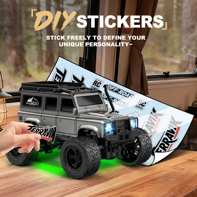 1: 64 Mini Climbing Remote Control Car With Trailer Full Scale Off-road Vehicle Children Toy Model Christmas Gift