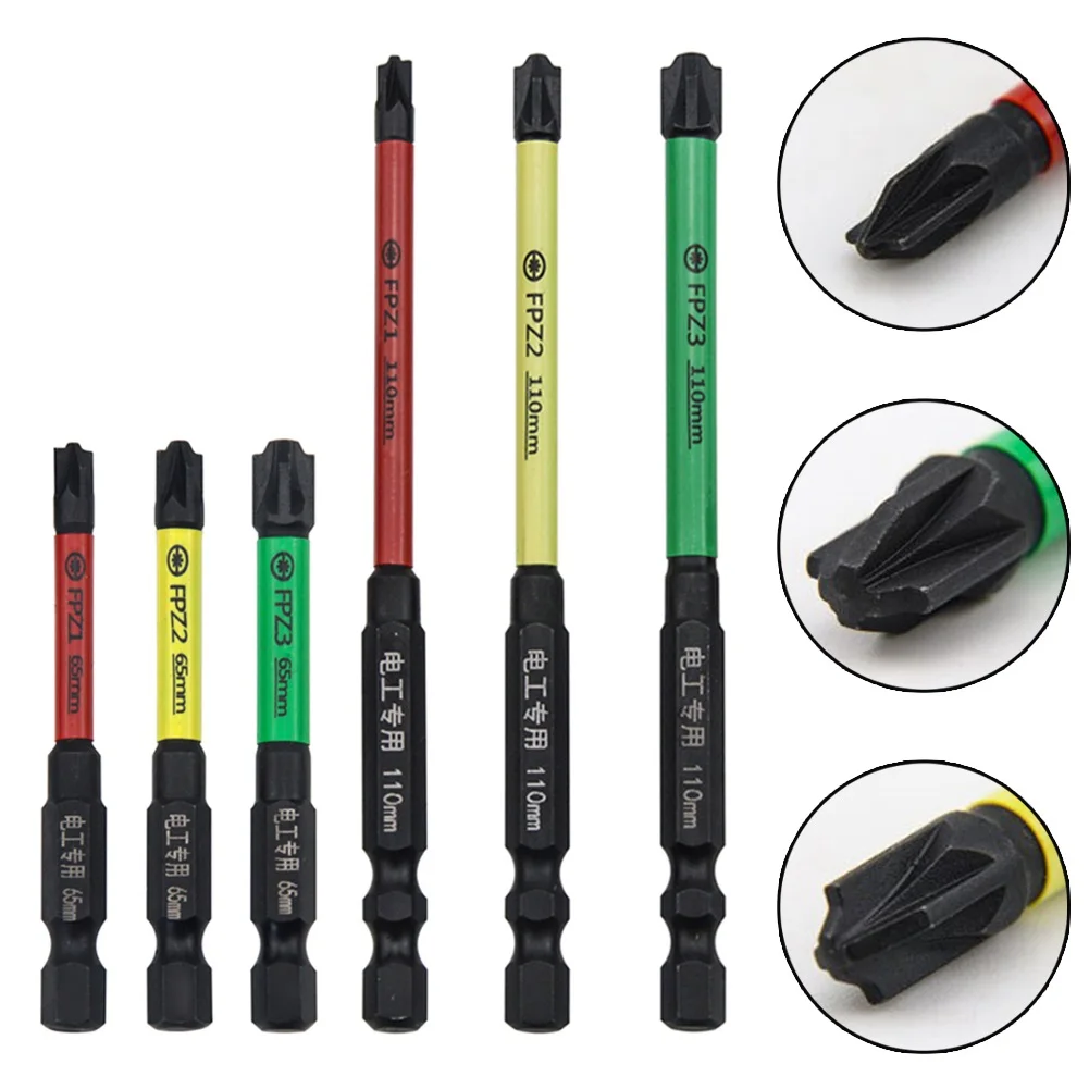 Hochwertige Reparatur werkzeuge für Schrauben dreher bits rostfrei geschlitzter Kreuz elektriker aus legiertem Stahl fpz1 fpz2 fpz3 hrc63 ° – Detail 1