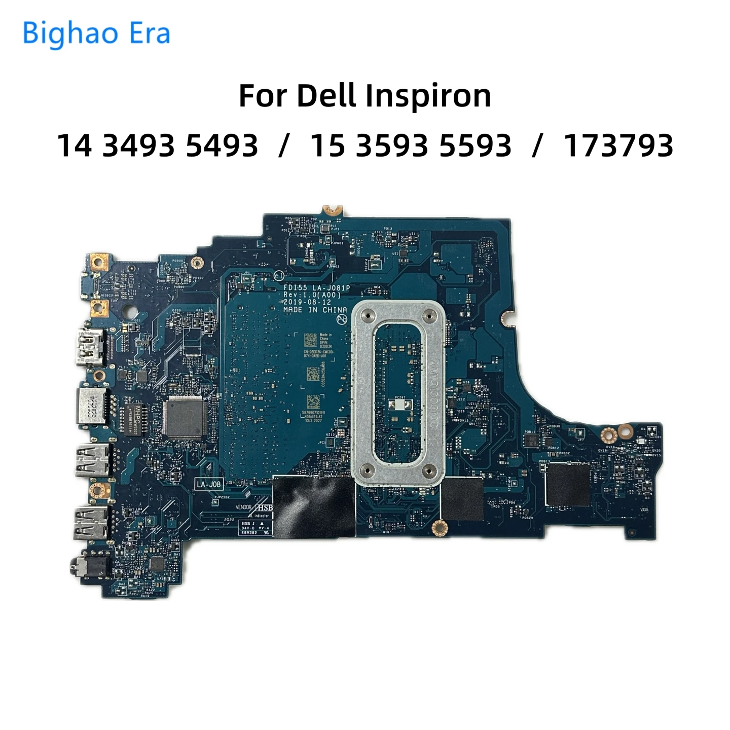 Laptop Motherboard para Dell Inspiron Cpu Fdi55 La-j081p 14 5493 3793 15 3593 5593 I31005g1 I5-1035g1 I7-1065g7 Cn004c38 - Imagem 2