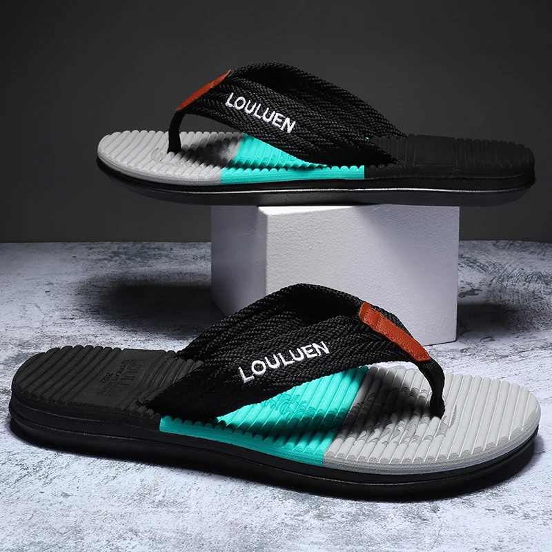 

High Quality Brand Men Flip Flops Summer Beach Flip Flops Men Fashion Trend Breathable Outdoor Beach Men Slippers Summer Casual