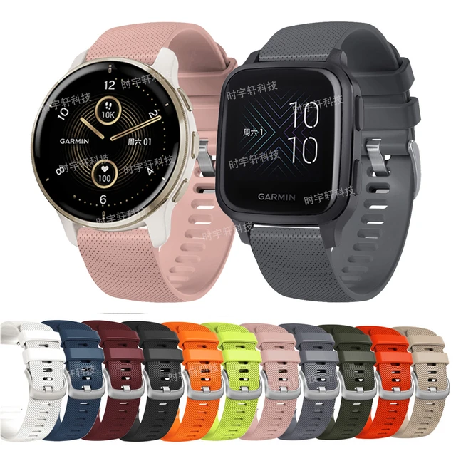 Para garmin venu sq 2 música/2 mais cinta 20mm silicone esporte pulseira  para garminmotor tendência/vivoactive 3/forerunner 55 pulseira - AliExpress