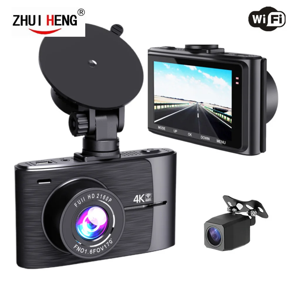 

Car DVR 3840*2160P Video Recorder 4K WIFI Dash Cam GPS Track 30FPS Ultra HD Super Night Vision Camera Auto dash camera