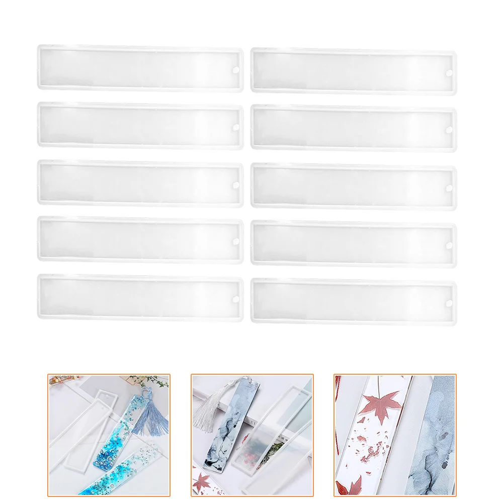 

10pcs Crystal Epoxy Bookmark Mold Bookmark Silicone Mould Premium Bookmark Maker