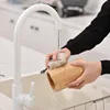 Eco-Friendly Bamboo Utensil Holder Round Square Chopsticks Organizer Kitchen Spatula Tongs Cutlery Fork Spoon Drain Box 4