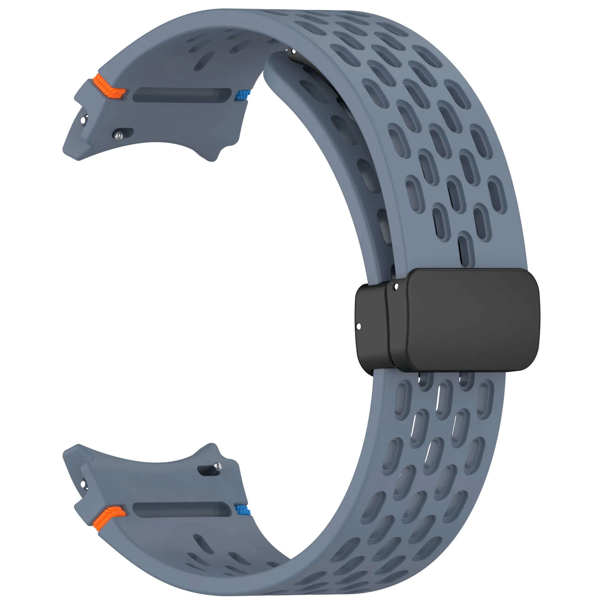 Magnetic Buckle Silicone Watch Band - 20mm Strap with No-Gap Design