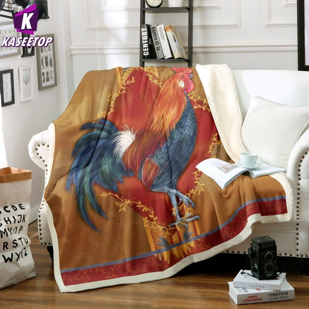 Chicken Fleece Flannel Throw Blankets for Couch Bed Sofa Car Cozy Soft Blanket Queen King Full Size Kid Women Adult |