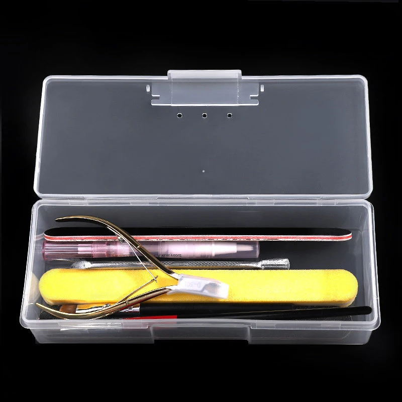 Transparent Nail Art Storage Box for Jewelry Beads and Nail Accessories