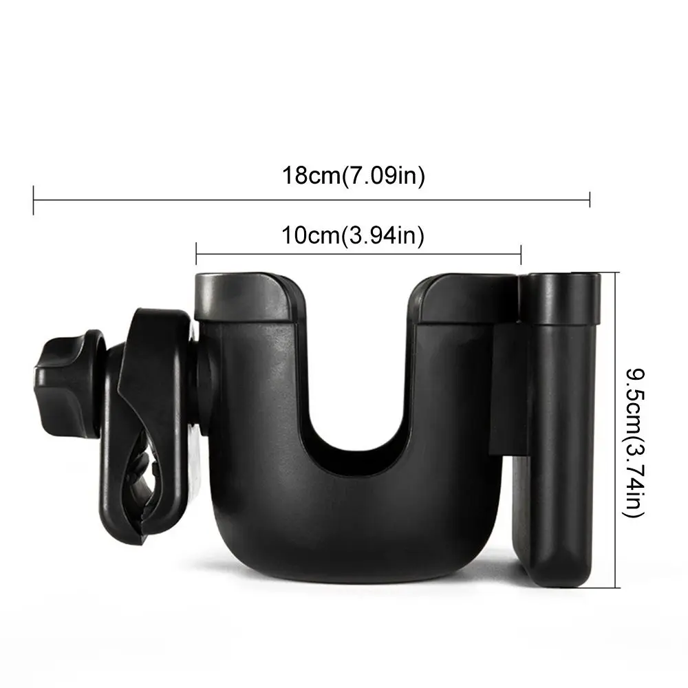 Baby Stroller Water Cup Holder 360° Rotate Anti-Slip Milk Bottle Rack Baby Pram Multi-function Mobile Phone Holder