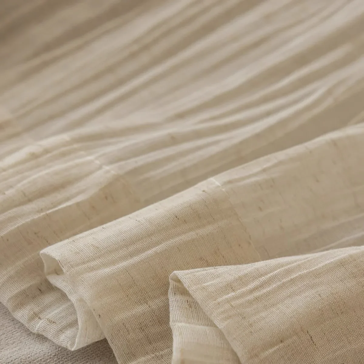 居間用リネンチュールカーテン,プレスされたしわ,縦の木目,和風,寝室のダイニングルームと書斎の装飾,カスタムサイズ