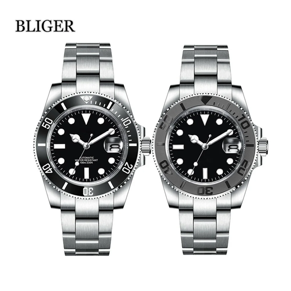 200M Waterproof 24 Jewels NH35A PT5000 Selfwinding Automatic Black Green Blue Dial 20BAR Diving Watch Men Glide Lock Screw Crown mechanical watch diver watch