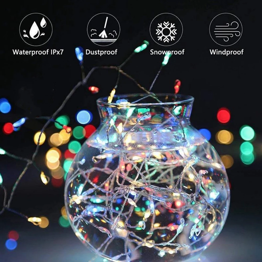 1.5m 3m 6m 9m LED Fairy Lights with 13key Remote Control USB Battery 5V DC Powered Firecracker Weaving String for Home Decor