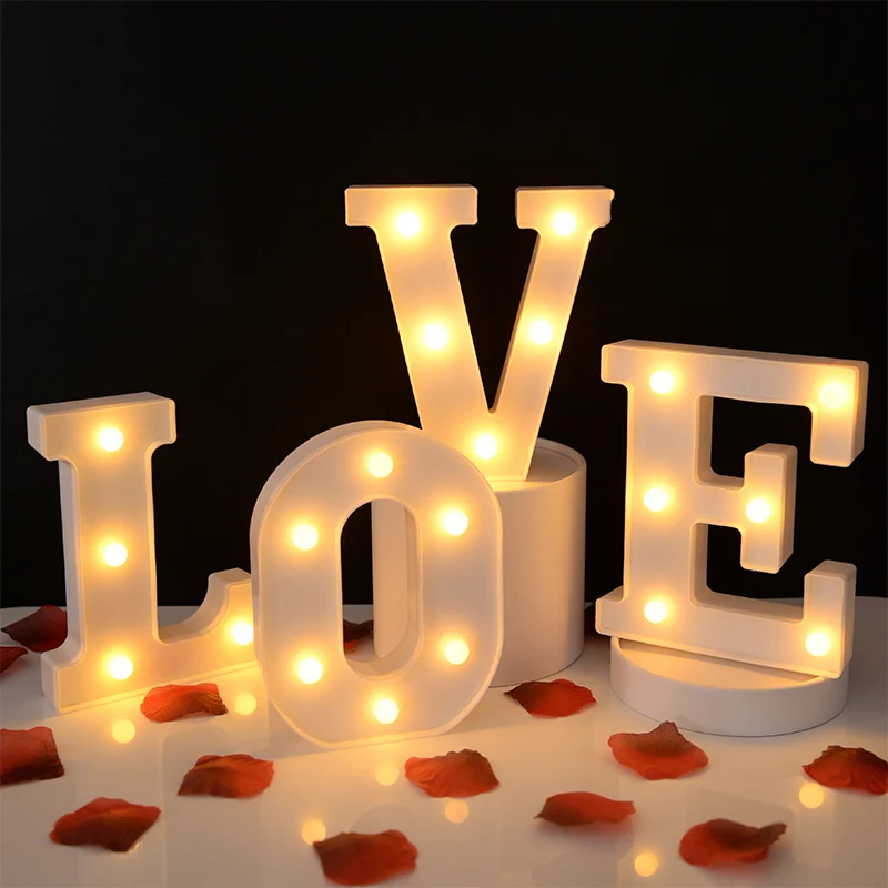 Letras Decorativas Del Alfabeto, Luces Led Luminosas De 16cm De Altura, Cc  De 3v, Batería Para Decoración, Fiesta Nocturna, Dormitorio De Bebé - Letras  Y Números Decorativos - AliExpress