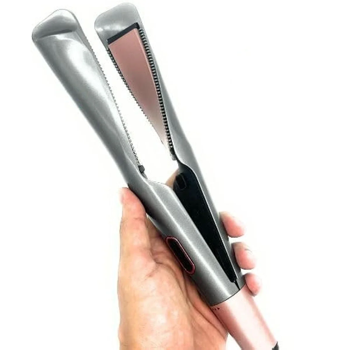 2 in 1 Hair Straightener And Curling Iron 1 Inch Dual Voltage Twist Straightening Curling Iron Fast Heating Wavy