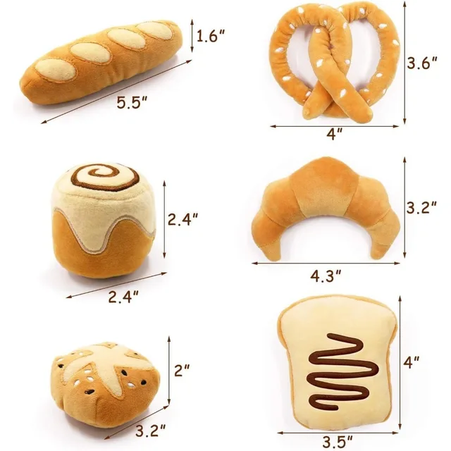 Bread-Themed Catnip Chew & Kick Toys 3