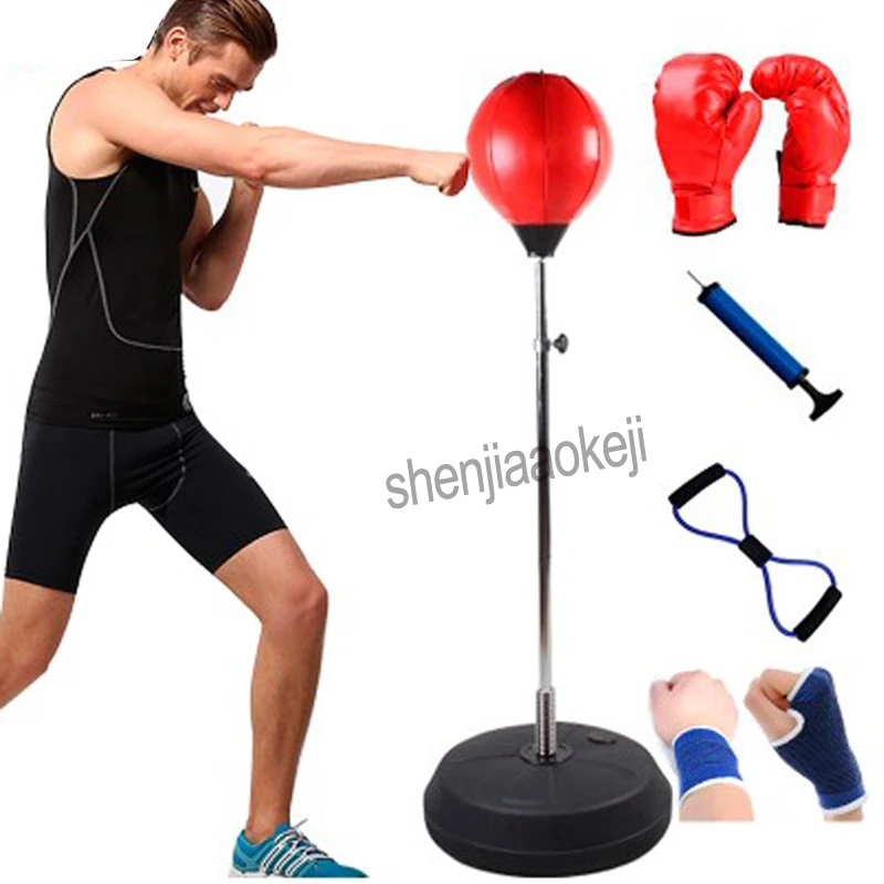 ボクシングトレーニング機器垂直サンドバッグ調整可能なボクシングボールボクシンググローブ付きボール