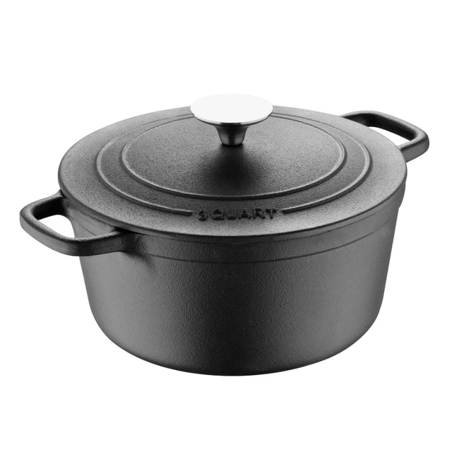 Pre-Seasoned Cast Iron 2-In-1 Multi Cooker 3-Quart Dutch Oven