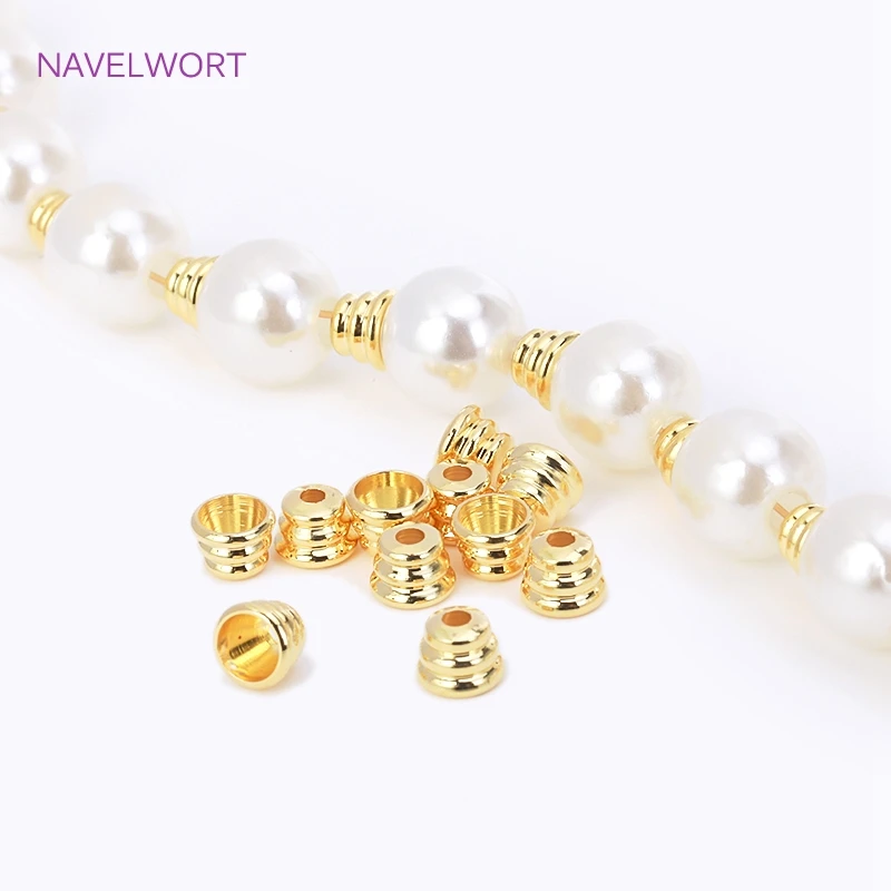 10Pcs Real 18K Gold Plated Brass Bead Cones Bead Caps for Jewelry Making  DIY End Beads Earrings Bracelet Necklace Accessories - AliExpress