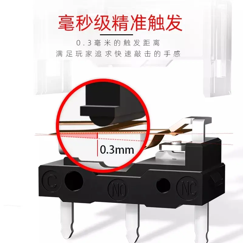 10Pcs-1Pc New Kailh GM 8.0 micro switch GM8.0 Gold Contactor 80 Million Click Life Computer mouse left right Micro Swicth button - Image 5