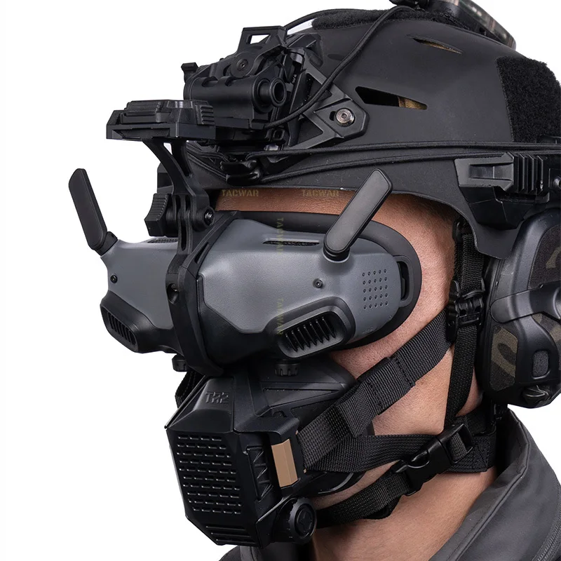Support de casque tactique pour DJI Goggles 2 - Adaptateur FPV nylon à dégagement rapide
