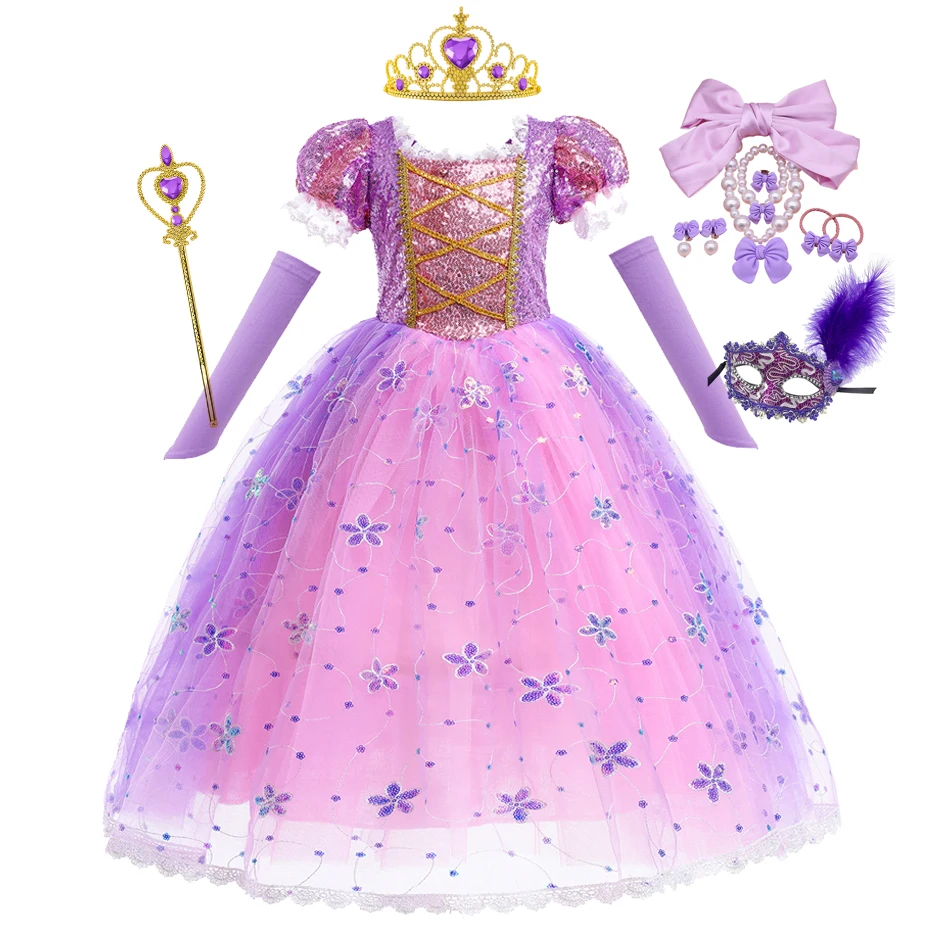 FMYFWY Costume De Carnaval Princesse Robe De Blanche Neige Avec Cap Filles Conte De Fee Snow White Deguisements Halloween No Am