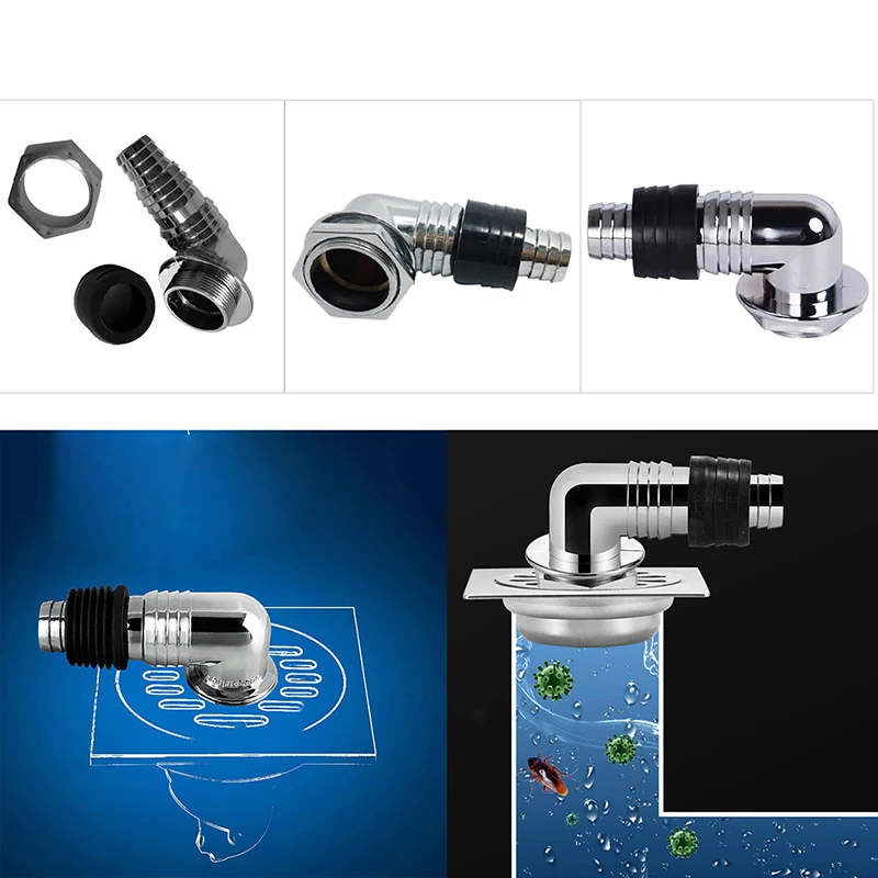 

Bathroom Floor Drain Joint Washing Machine Special Elbow Universal Hose Adapter Disposer Fit Dishwasher Connector Sewer Tool