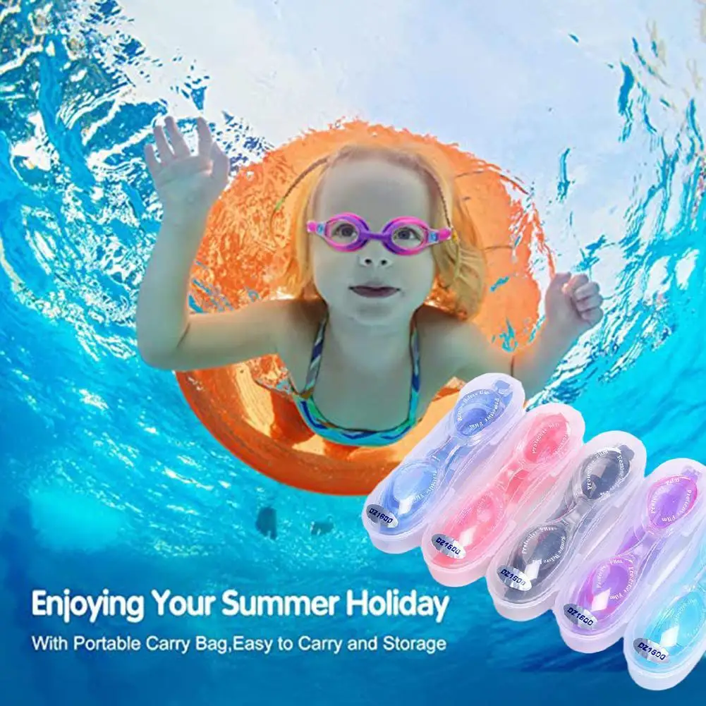 Outdoor Swim Goggles for Kids Anti-Fog HD Protection Swimming Glasses With Earplugs Swim Eyewear Pool Water Sport Glasses New