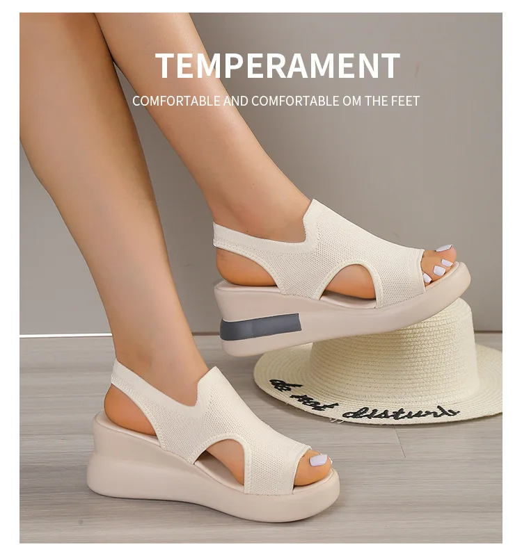 

Women Sandals Casual Wedges Sandalias Mujer 2023 New Summer Shoes Women Heels Sandals Platform Peep Toe Wedges Chaussure Femme