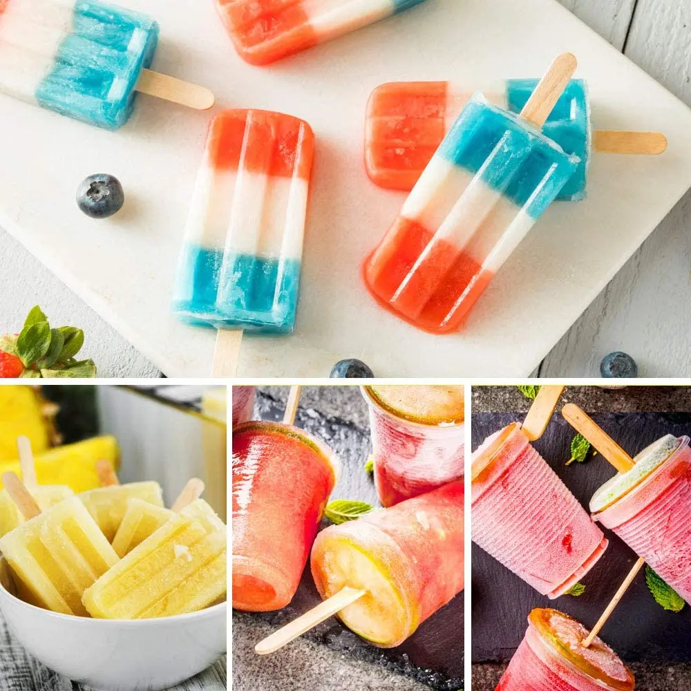 Natural Wooden Popsicle Ice Cream Sticks Multi-Purpose Wood Wax Lolly Cake Ice Cream Spoon for DIY Hand Art Craft 50/100pcs ice cream sticks,disposal lollipop sticks