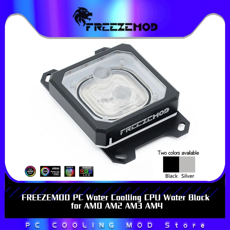 Zemod-pc Refrigeração a Água Bloco de Água Cpu para Amd Am2 Am3 Am4 Placa Base de Cobre 5v 3pin Aura Syncamd-pk5e