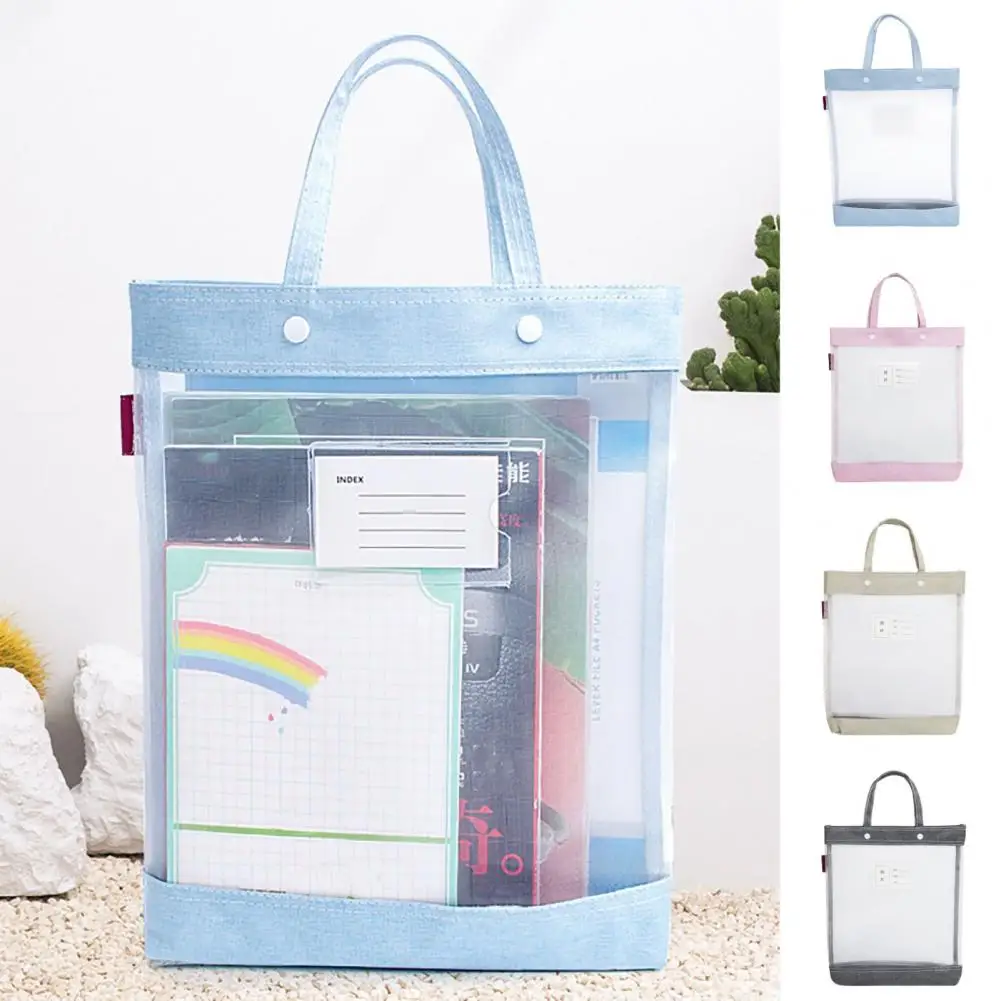 

Nylon Mesh File Holder File Holder Organizer Portable Transparent Document Storage Bag with Strong Load-bearing for File