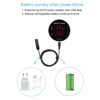 Tuya WIFI Hygrometer Thermometer Temperature Humidity Sensor With 3 Meter External Probe Smart Life Digital Monitor Remote Alarm - Image 5